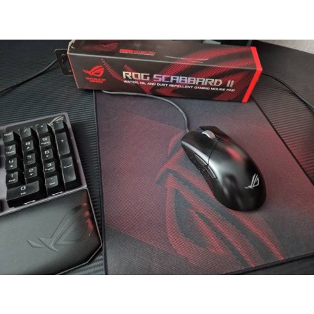 Игровой коврик для мыши ASUS ROG Scabbard II medium (360 x 260 x 3 мм, резина, тканый материал, cиликон, 90MP02H0-BPUA00)