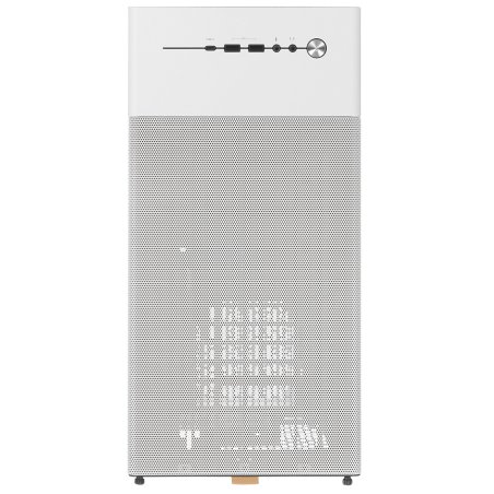 Компьютерный корпус без блока питания Case Fractal Design North TG Clear Tint, Midi-Tower, 2x140мм, 2xUSB-A 3.2 + 1xUSB 3.2 Type-C ATX, mATX, mITX Wood panel, Chalk белый