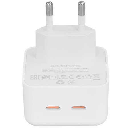 Сетевое зарядное устройство BOROFONE (6941991101113) BA76A 2Type-C 3.0A PD 35W, белый