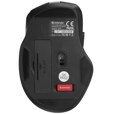 Мышь беспроводная Defender Prime MB-053 бирюзовый, 1600 dpi, радиоканал, USB, кнопки - 6