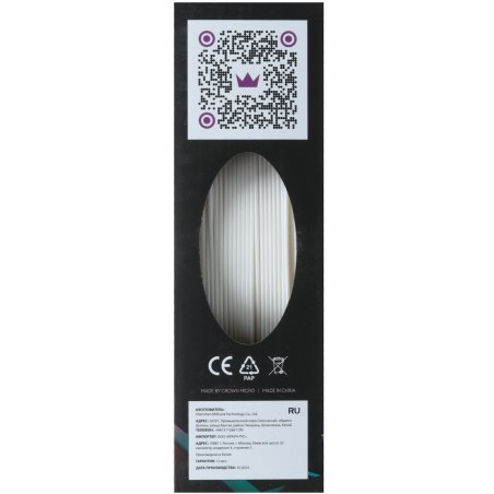 Филамент Crown Micro CM-FILABS019W ABS 1.75 1кг белый