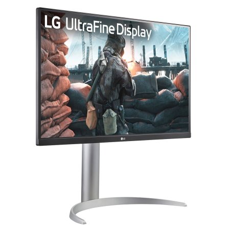 Монитор 27" LG UltraFine 27UP650K-W IPS 3840x2160, 60 Гц, 5 мс, 16:9, 400 кд/м², 2xHDMI 2.0, DP 1.4, 3.5 мм, черный/серебристый