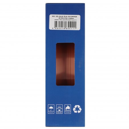 Филамент NVPRINT Silk PLA+Copper для 3D печати диаметр 1.75мм длина 330 метров масса 1 кг