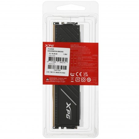 Оперативная память XPG Spectrix D35G RGb, 8Gb (1x8GB), DDR4, 3200MHz, CL16, DIMM, с радиатором, черный, RGb