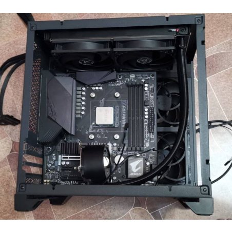 Компьютерный корпус Powercase Vision Micro, Black, Tempered Glass, 4х 120мм 5-color fan, черный, mATX (CVBM-L4)