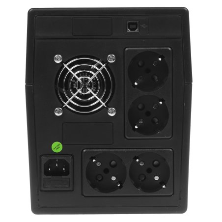 Источник бесперебойного питания ИБП POWERMAN Smart 1500 HYBRID, линейно-интерактивный, 1500ВА/1200Вт, 165-265В, 2 евророзетки, внешняя свинцово-кислотная (AGM, GEL, FB) или LiFePO4 батарея на 12В емкостью от 120Ач (не входит в комплект поставки), ток заря