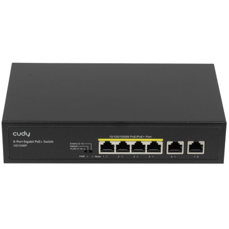 Коммутатор Cudy GS1006P (L2) 6x1Gbит/с 6PoE+ неуправляемый