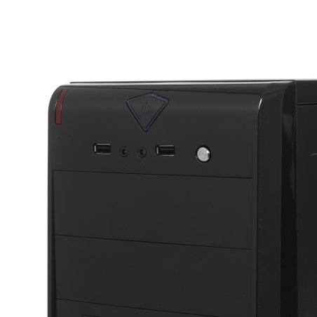 Компьютерный корпус ExeGate EX280389RUS Miditower ExeGate CP-604 Black, ATX, (CP500W, 80мм), 2*USB, Audio