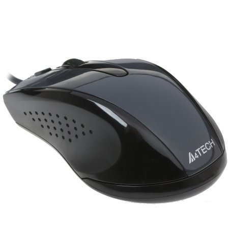 Мышь проводная A4Tech N-500F серый глянец/черный, 1200 dpi, USB, кнопки - 4