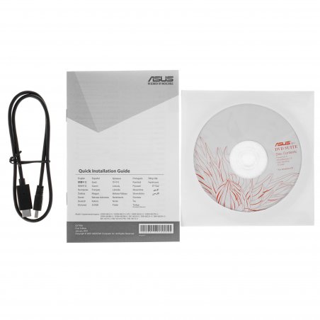Оптический привод DVD-RW Asus SDRW-08U8M-U серебристый USB slim ultra slim M-Disk Mac внешний RTL
