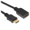 Кабель-удлинитель HDMI Cablexpert CC-HDMI4X-0.5M, 19M/19F, v2.0, позол.разъемы, экран, 0.5м, черный, пакет