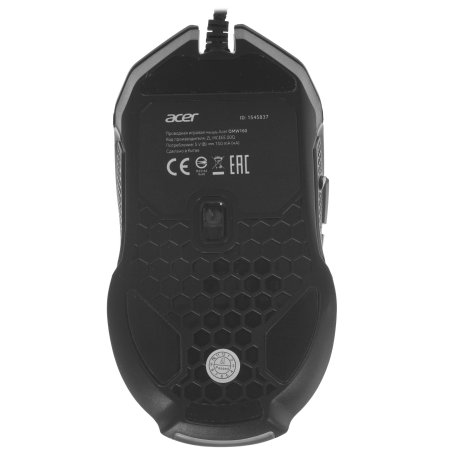 Мышь проводная Acer OMW160 черный, 6400 dpi, USB, кнопки - 8
