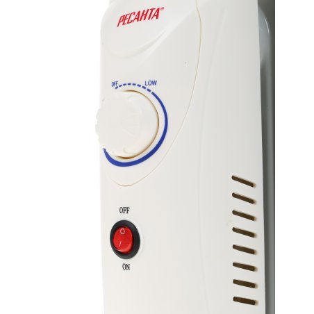 Обогреватель масляный Ресанта ОММ-7Н (7 секций) белый, 700 Вт, 10 м2, термостат 67/3/1