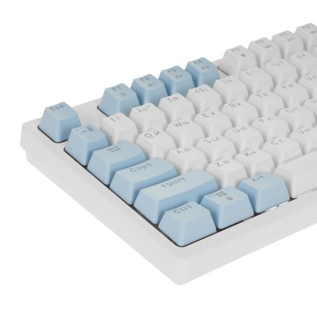 Клавиатура проводная Defender Hawk GK-418, USB, белый/голубой