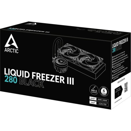 Жидкостная система охлаждения Arctic Liquid Freezer III 280 белый, 140 мм, алюминий/медь, 2800 об/мин, 26 дБ, 4 pin, 260 Вт