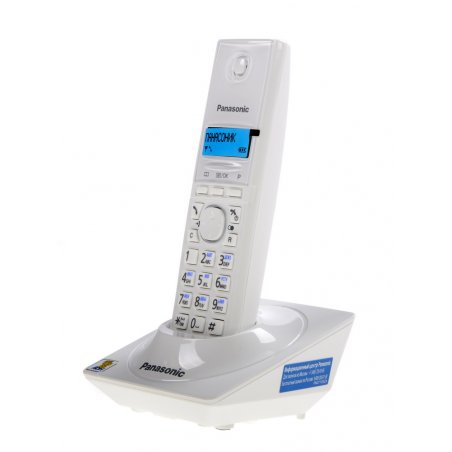 Телефон беспроводной (DECT) Panasonic KX-TG1711RUW (белый) АОН, Caller ID,12 мелодий звонка,подсветка дисплея,поиск трубки