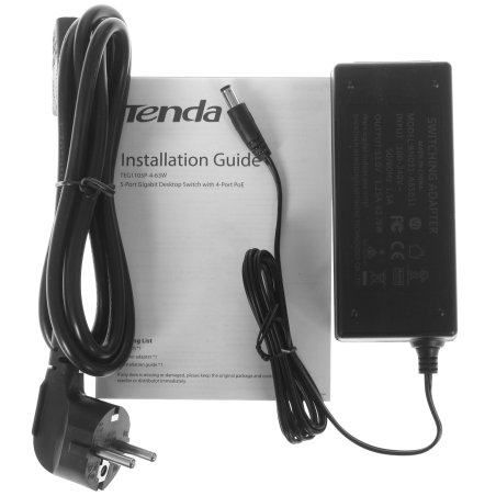 Коммутатор 5PORT 1000M 4POE Tenda TEG1105P-4-63W
