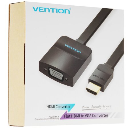 Мультимедиа конвертер Vention HDMI > VGA + аудио, гибкий, плоский