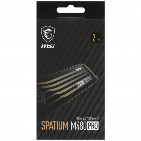 Накопитель SSD MSI SPATIUM M480 PRO, 2Tb, M.2 2280, PCIe 4.0 x4, NVMe, R/W 7400/7000