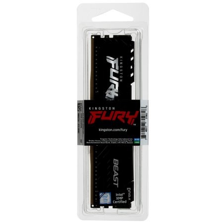 Оперативная память Kingston Fury Beast, DDR4, 32Gb (1x32Gb), 3200MHz, CL16, DIMM, с радиатором, черный