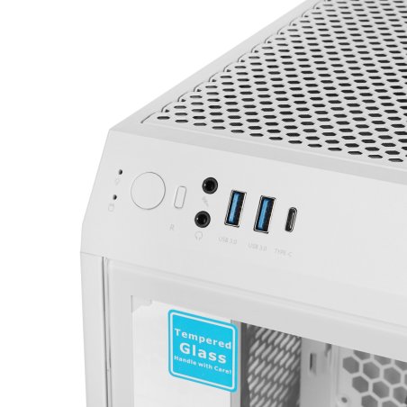 Компьютерный корпус Thermaltake The Tower 100 Snow CA-1R3-00S6WN-00 /White/Win/SPCC/Tempered Glass*3