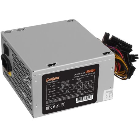 Блок питания ExeGate UN450 (EX244554RUS), 450Вт, 120Вт, серый