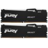 Оперативная память Kingston Fury Beast, DDR5, 64Gb (2x32Gb), 6000MHz, CL30, DIMM, с радиатором, RGb, черный