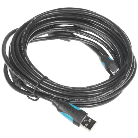 Кабель Vention USB 2.0 AM/BM - 5м. черный