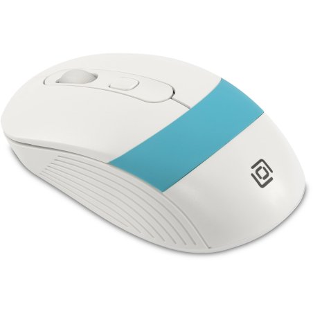 Мышь беспроводная Oklick 310MW белый/синий, 3200 dpi, радиоканал, USB, кнопки - 4