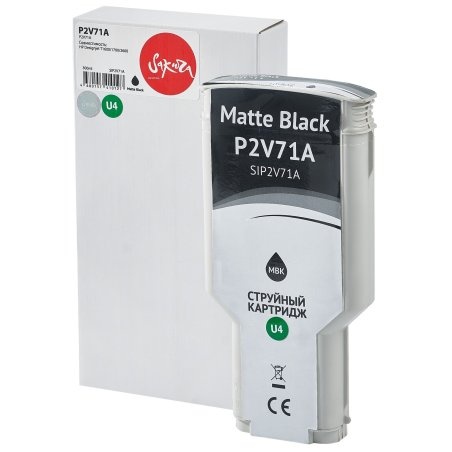 Картридж струйный Sakura P2V71A (№730 Matte Black) для HP, черный матовый, 300 мл.