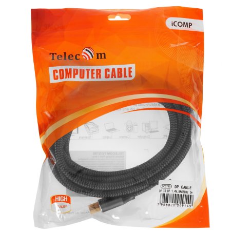 Кабель соединительный DP-DP 1.4V 8K@60Hz 3м, Telecom Pro <TCG750-3M>