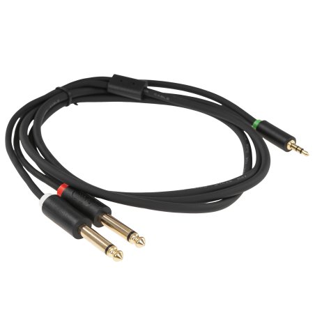 Кабель-адаптер 3.5ST(M)/2X6.35 ST(M), 1.5м, Telecom PRO <TAV6168-1.5M>