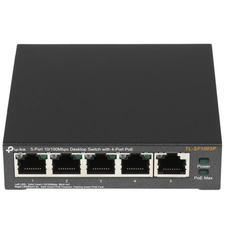 Коммутатор TP-Link SMB TL-SF1005P 5-портовый 10/100 Мбит/с настольный коммутатор с 4 портами PoE