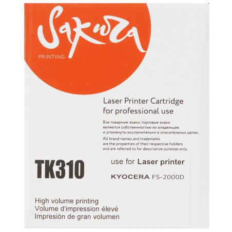 Картридж лазерный Sakura TK-310/312 для Kyocera Mita FS-2000D/3820N/3830N/4000D, черный, 12000 к.