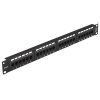 Патч-панель Rexant 19", 1U, 24 порта RJ-45, категория 5e, UTP неэкранированная, черная