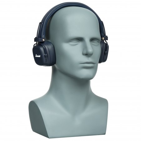 Беспроводные/проводные наушники Marshall Major V синий, накладные, Bluetooth + проводной, беспроводная зарядка, до 100 ч