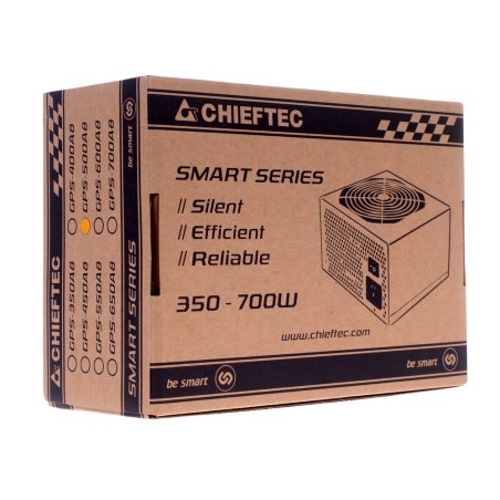 Блок питания Chieftec GPS-500A8, 500Вт, 80 PLUS, 120мм, черный