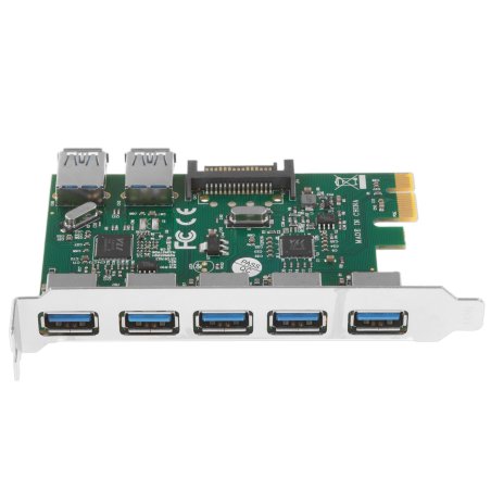 Контроллер ExeGate EXE-317 PCI-E 2.0, 5*USB 3.0 ext + 2*USB 3.0 int, разъем доп.питания (OEM)