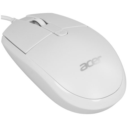 Мышь проводная Acer OMW401 белый, 2000 dpi, USB, кнопки - 4