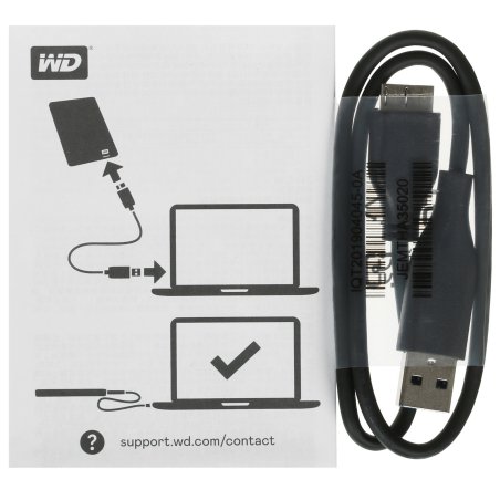 Внешний HDD 2.5" Western Digital Elements Portable, 4TB, USB 3.2 Gen 1 Type-A, 5400 rpm, черный