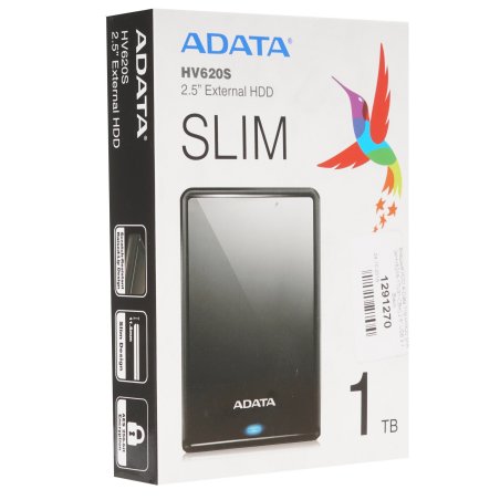 Внешний HDD 2.5" ADATA HV620S, 1TB, USB 3.2 Gen 1 Type-A, 5400 rpm, черный