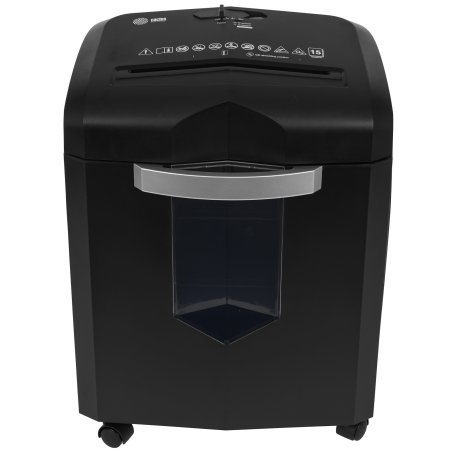 Шредер Cactus CS-SH-15-20-4X35 черный/серый (секр.P-4) перекрестный 15лист. 20лтр. скрепки скобы пл.карты CD