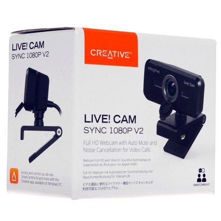 Веб-камера Creative Live! Cam SYNC 1080P V2 черный 2Mpix (1920x1080) USB2.0 с микрофоном