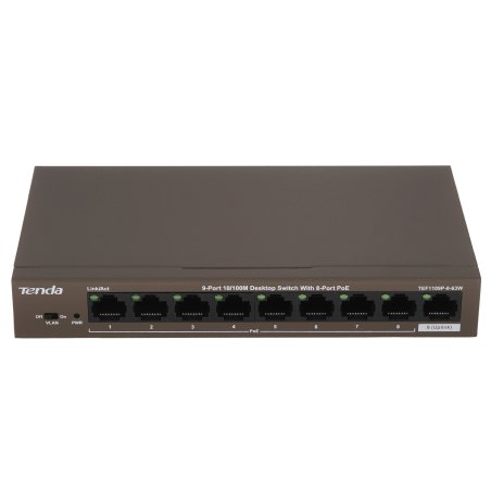 Коммутатор 9PORT 10/100M POE TEF1109P-8-63W Tenda