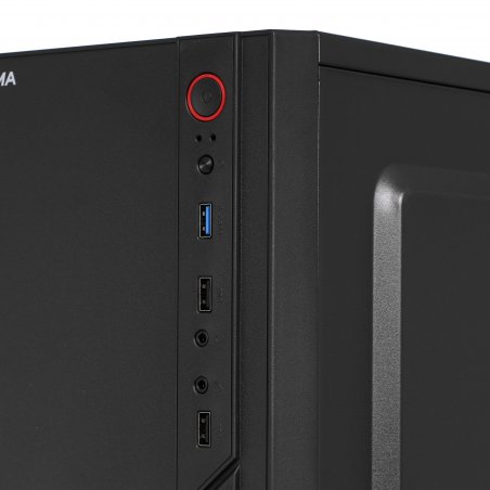Компьютерный корпус Digma DCC-MN306 черный без БП mATX 1x80мм 1x92мм 2x120мм 2xUSB 2.0 1xUSB 3.0 audio