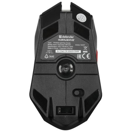 Мышь беспроводная Defender Horrodine GM-237 черный, 3200 dpi, радиоканал, USB, кнопки - 6