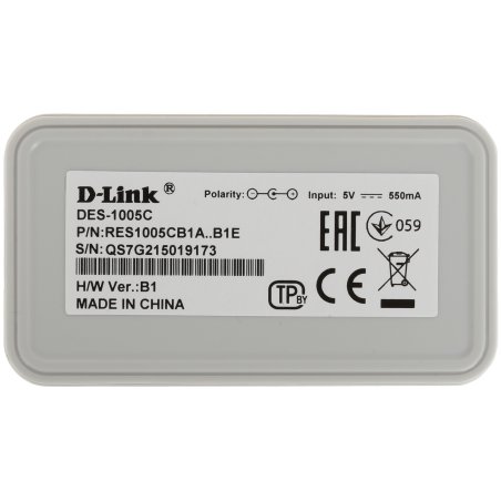 Коммутатор D-Link DES-1005C/B1A, 5-port UTP 10/100Mbps Auto-sensing, Stand-alone, Unmanaged Palm-top Fast Ethernet Switch