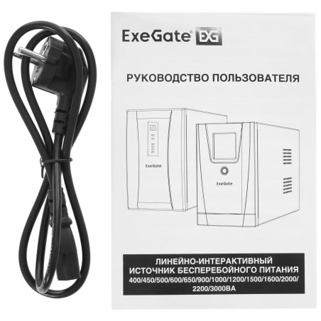 Источник бесперебойного питания ExeGate EP212521RUS Power Back UNB-1500 1500VA, черный, 4 евророзетки