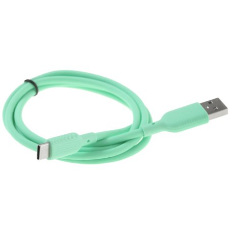 Кабель USB-A to Type-C, silica gel, 1m, 3A, 18W (gren)