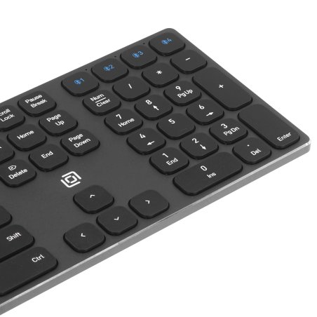 Клавиатура Oklick K867W (2002130) беспроводная, USB, Bluetooth/Радиоканал, серый/черный